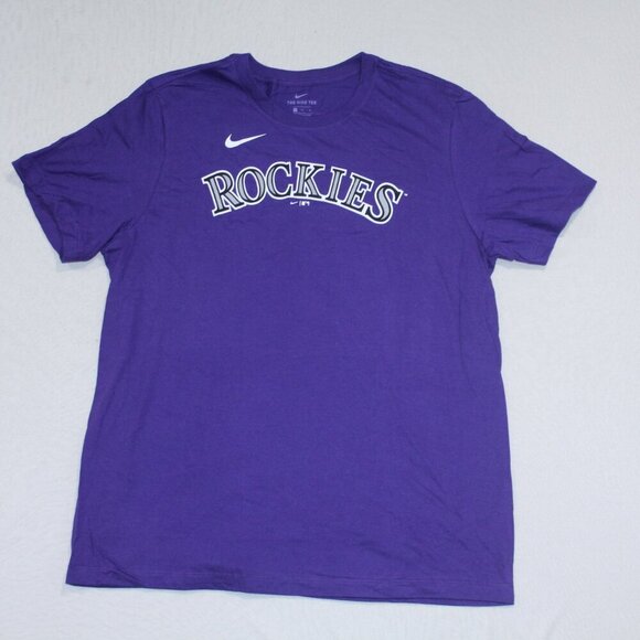 The Nike Tee Purple Men Tee Shirt Colorado Rockies Size XL - Picture 1 of 9